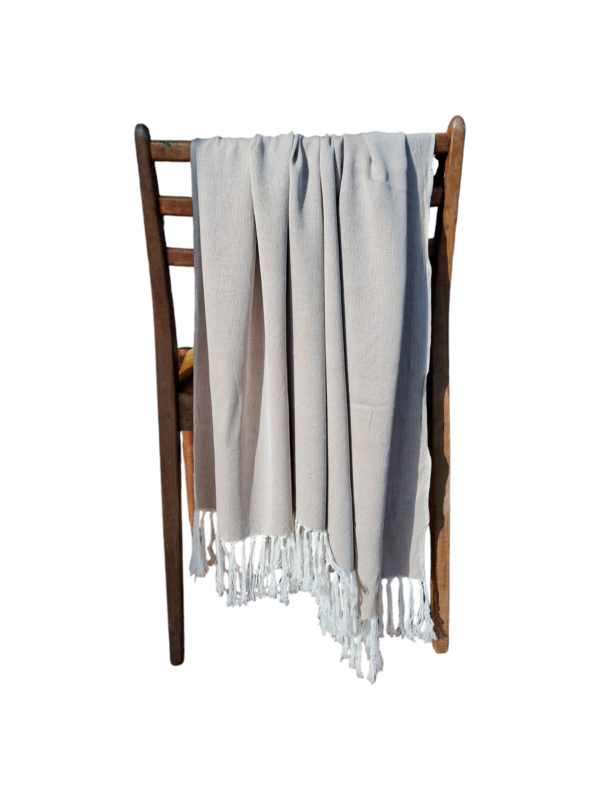 Handloom Bamboo Throw - Grey Sand